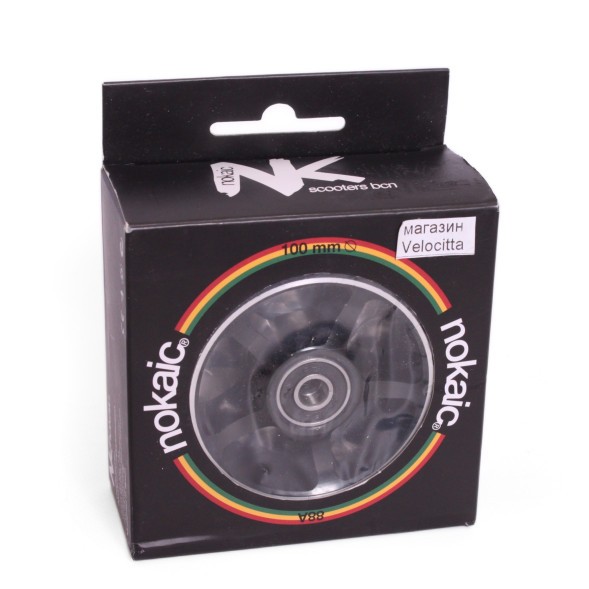 Набор колес для самоката Nokaic, алюминиевый с подшипником Abec 9, 100 мм, черный, 2 шт