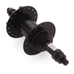 Втулка задняя 44 R black, стальная, ось 3/8&amp;quot;х135x175 мм, под диск, под трещотку, на гайках, 36 отверстий, торг. уп.