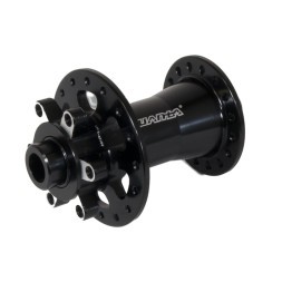 Веловтулка передняя Quanta Freeride/Downhil KT-XF1F-12, под полую ось 12х100 мм, алюминиевая, под Disk 6 болтов, без эксцентрика, 32H, промподшипники, Black