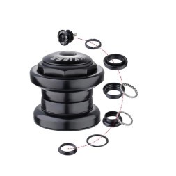 Рулевая велонабор Mixieer QLP-18(BK), 1-1/8&amp;quot;-1.5&amp;quot;, безрезьбовая, EC 34/28.6 EC 34/30, подшипники 5/32&amp;quot;x20- 2шт, с якорем, высота 27 мм, черный