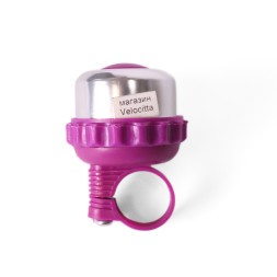 Звонок велосипедный Joy Kie, &amp;quot;шестерёнка&amp;quot;, алюминий\пластик, Ø 48 мм, сиреневый