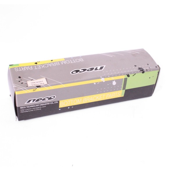 Каретка велосипедная Neco B910P-1275, 68 мм, 127.5 мм, SQR, с пром. подшипниками, стальные чашки