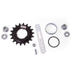 Втулка тормозная FWHB-02A-10G, стальная, на гайках, 36H, 10G, под усиленную спицу, ось 3/8&amp;quot;x110x175 мм, звезда 18T, хромированная