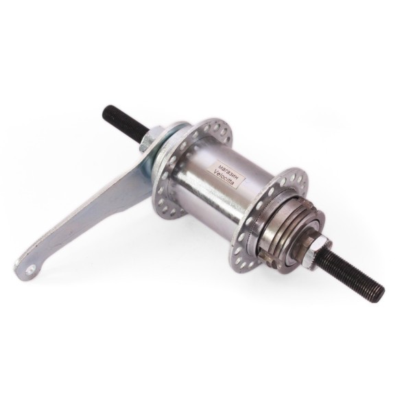 Втулка тормозная FWHB-02A-10G, стальная, на гайках, 36H, 10G, под усиленную спицу, ось 3/8&amp;quot;x110x175 мм, звезда 18T, хромированная