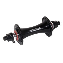 Втулка велосипедная Quanta Fixie KT-576F, передняя, под V-br, на эксцентрике, 32 отверстия, ось 9х100х108 мм, промподшипники, алюминий, б/уп.