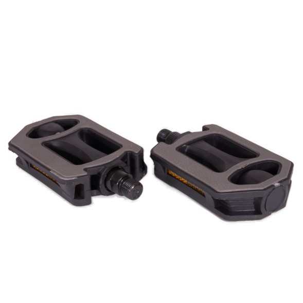 Педали пластиковые PD-P648-9x16-BK, City, 110x82 мм, с эластомерными накладками, резьба 9/16&amp;quot;, серо-черные