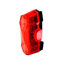 Фонарь задний Smart Vulcan RL-324R-01, 28 диодов 30 lm, 2 режима, подседельный штырь/верхнее перо, Li-Pol аккумулятор, подзардяка mini USB, блистер