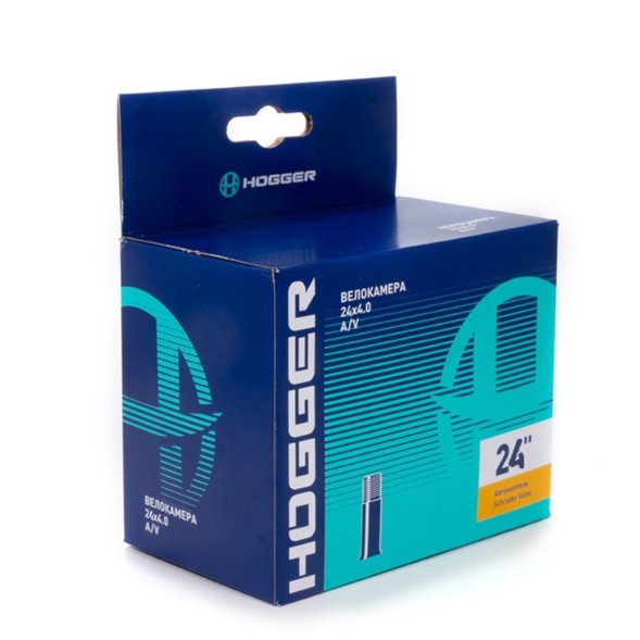 Камера велосипедная Hogger TBHG 24&amp;quot;х 4.0, для Фэтбайка, AV, авто-ниппель, бутил, Box