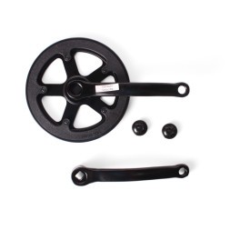 Система шатунов велосипедная Golden Swallow GS-S112A, сталь, 40Т, 170 мм, под квадрат, резьба 9/16", черный