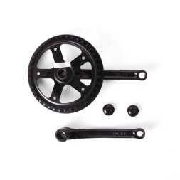 Система шатунов велосипедная Golden Swallow GS-S112A, сталь, 40Т, 170 мм, под квадрат, резьба 9/16", черный