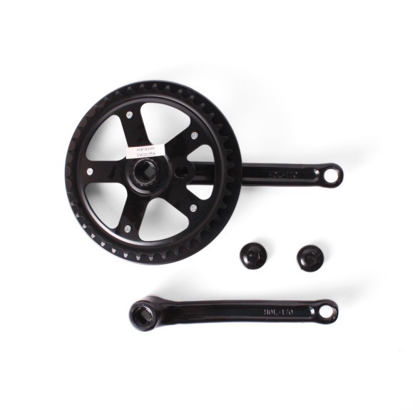 Система шатунов велосипедная Golden Swallow GS-S112A, сталь, 40Т, 170 мм, под квадрат, резьба 9/16&amp;quot;, черный