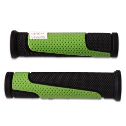 Ручки на руль для велосипеда XH-G56B, 120 мм, резиновые, 2-х компонентные, зеленый