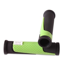 Ручки на руль для велосипеда XH-G56B, 120 мм, резиновые, 2-х компонентные, зеленый