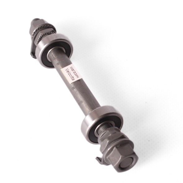 Ось передней втулки Shunfeng, 3/8&amp;quot;x100x140 мм, с промподшипником, черная