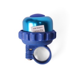 Звонок Joy Kie, шестерёнка, алюминий-пластик, 48 мм, синий