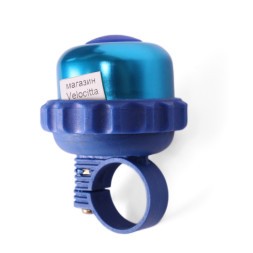 Звонок Joy Kie, шестерёнка, алюминий-пластик, 48 мм, синий