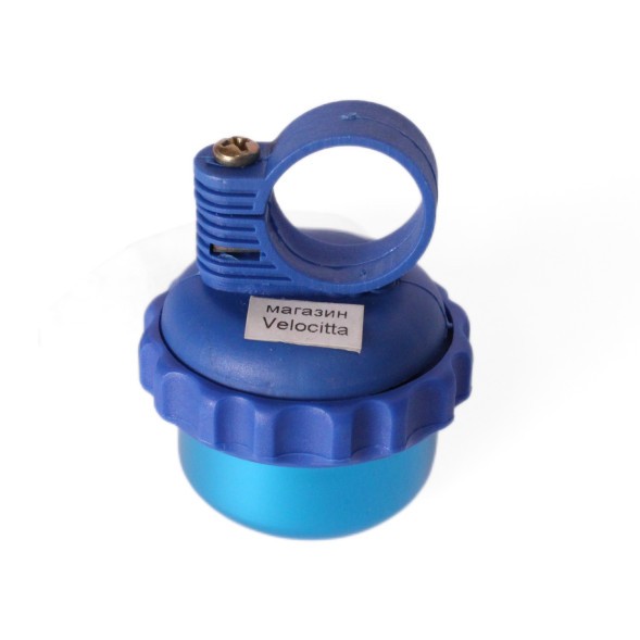 Звонок Joy Kie, шестерёнка, алюминий-пластик, 48 мм, синий