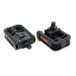 Велопедали New Vision HF-880, складные, 112х70 мм, 9/16&amp;quot;, нейлон/бористая сталь, с отражателями, черный