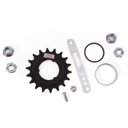 Втулка тормозная FWHB-02A-14G, стальная, на гайках, 36 отверстий 14G, ось 3/8&amp;quot;x110x175 мм, звезда 18T, хромированная