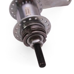 Втулка тормозная FWHB-02A-14G, стальная, на гайках, 36 отверстий 14G, ось 3/8&amp;quot;x110x175 мм, звезда 18T, хромированная