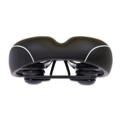 Седло Velo SD-VL-6115-0-BK, 254x205 мм, комфорт, вакуумное, эластомерное, с вентиляцией, торг.уп.