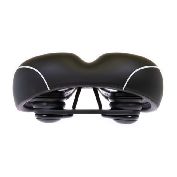 Седло Velo SD-VL-6115-0-BK, 254x205 мм, комфорт, вакуумное, эластомерное, с вентиляцией, торг.уп.