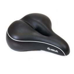 Седло Velo SD-VL-6115-0-BK, 254x205 мм, комфорт, вакуумное, эластомерное, с вентиляцией, торг.уп.