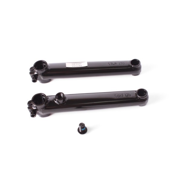 Система велосипедная SAMOX BFC-23S, BMX, сталь, под шестигранник, 8 шлицов, полые шатуны 170 мм, черный