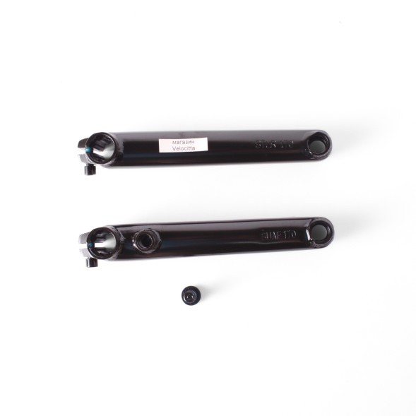 Система велосипедная SAMOX BFC-23S, BMX, сталь, под шестигранник, 8 шлицов, полые шатуны 170 мм, черный