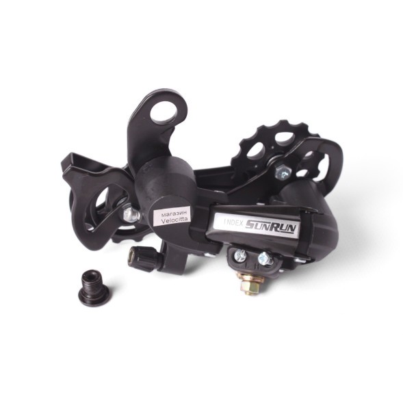 Переключатель велосипедный SunRun RD-HG-35A, задний, 6/7 скоростей, совместим TY300, крепление на болт, черный