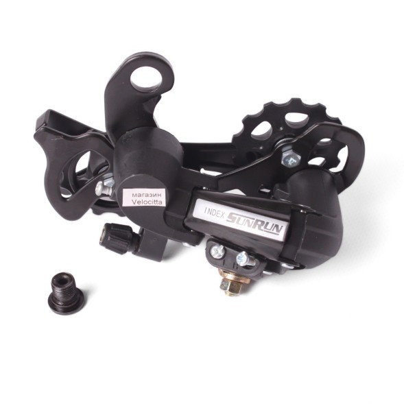 Переключатель велосипедный SunRun RD-HG-35A, задний, 6/7 скоростей, совместим TY300, крепление на болт, черный