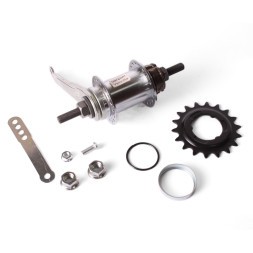 Втулка велосипедная Shunfeng SF-CT01, задняя, с рисками, 160 мм, 36 отверстий, хром