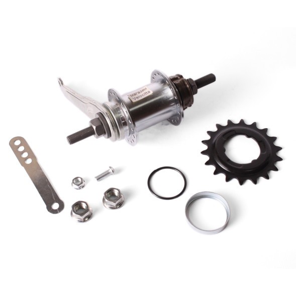 Втулка велосипедная Shunfeng SF-CT01, задняя, с рисками, 160 мм, 36 отверстий, хром