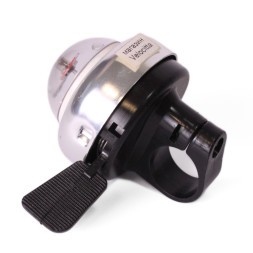 Звонок велосипедный, AL/пл, с компасом, большой, черный