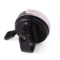 Звонок велосипедный, AL/пл, с компасом, большой, черный