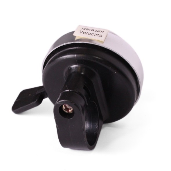 Звонок велосипедный, AL/пл, с компасом, большой, черный