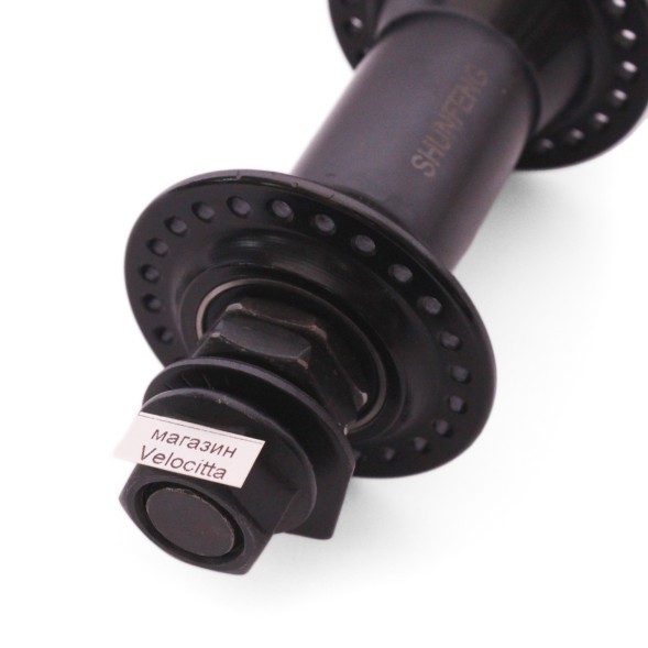 Втулка передняя Shunfeng SF-A241F 48отв., BMX, ALU, под U-br, на гайках, ось 14х100x140 мм, промподшипники, торг. уп.