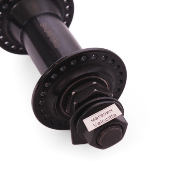 Втулка передняя Shunfeng SF-A241F 48отв., BMX, ALU, под U-br, на гайках, ось 14х100x140 мм, промподшипники, торг. уп.