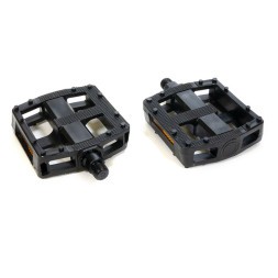 Педали велосипедные PD-642-9x16-BK, Classic, пластиковые, 100x95 мм, резьба 9/16&amp;quot;, с шипами, торг. уп.