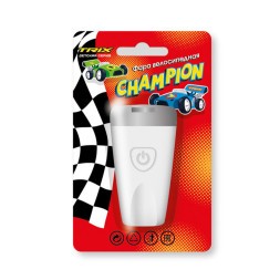 Фара Trix Champion LHTX378FCCH, детская, передняя, 1 супер яркий белый диод, линза, 3 режима, силикон, White