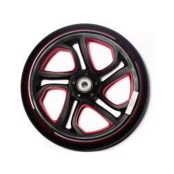 Колесо для самоката Frenzy Wheel, подшипник Abec 7,  215 мм, черный с красным