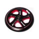 Колесо для самоката Frenzy Wheel, подшипник Abec 7,  215 мм, черный с красным