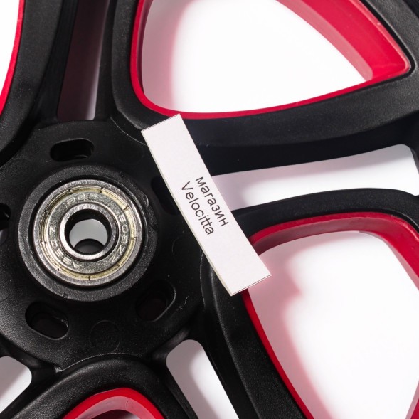 Колесо для самоката Frenzy Wheel, подшипник Abec 7,  215 мм, черный с красным
