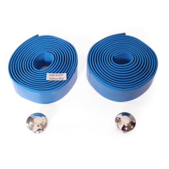 Обмотка руля Graffiti, 30х2000 мм, полиуретановая, эластичная, с заглушками, синий