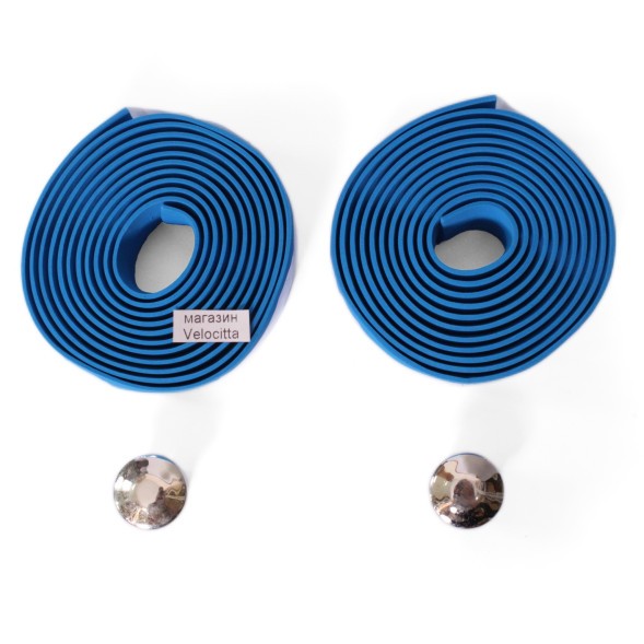 Обмотка руля Graffiti, 30х2000 мм, полиуретановая, эластичная, с заглушками, синий