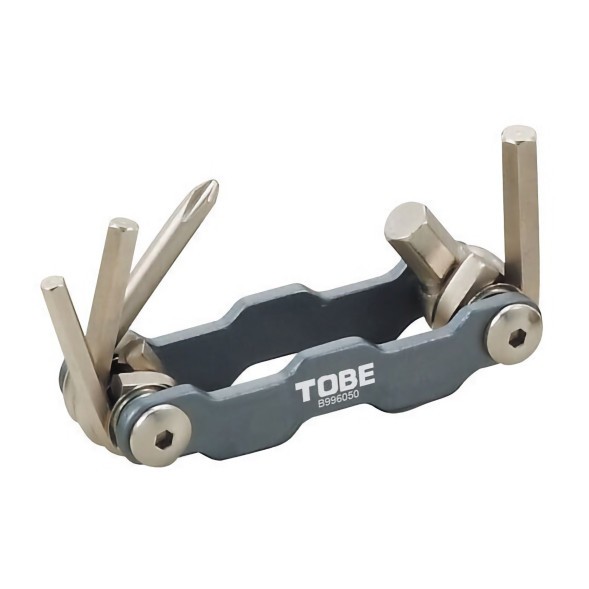 Набор шестигранников Tobe 2144, складной 5 предметов: 4/5/6/8 мм, 2 отвертки, B996050