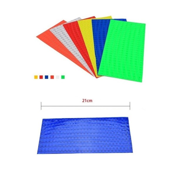 Набор наклеек 210х9.0 мм, световозвращающие на обод, на 2 колеса, синий