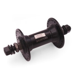 Веловтулка передняя Shunfeng SF-A209F 48отв., BMX, ось 3/8"х100x140 мм, алюминиевая, под U-br, на гайках, 48 отверстий, торг. уп.