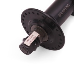 Веловтулка передняя Shunfeng SF-A209F 48отв., BMX, ось 3/8"х100x140 мм, алюминиевая, под U-br, на гайках, 48 отверстий, торг. уп.