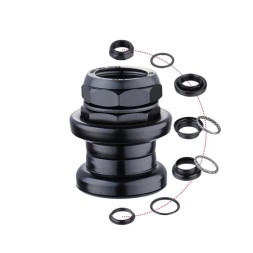 Рулевая колонка Mixieer QLP-6F(BK), 1-1/8&amp;quot;, резьбовая, EC 34/28.6-26T, EC 34/30, подшипники 5/32&amp;quot;x20- 2шт, высота 35.5 мм, черная